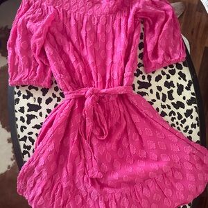 Pink Off-Shoulder Dress